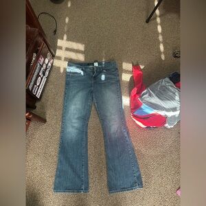 Calvin Klein flared dark wash jeans
